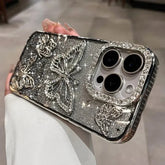 Diamond Butterfly Clear Phone Case